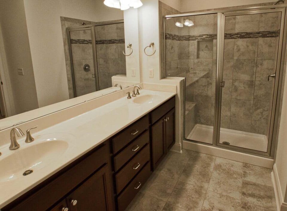 Master Bathroom Main Floor with duel vanity