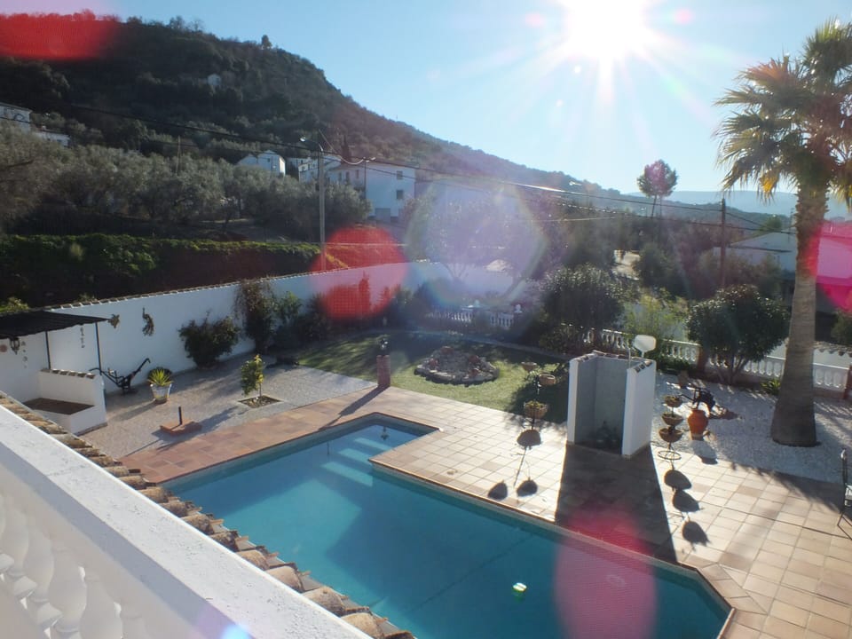 Pool view from the roof terrace.