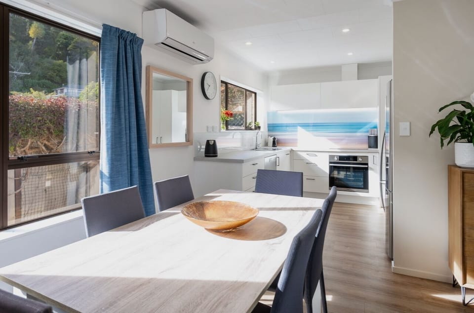 Dining area open to the kitchen