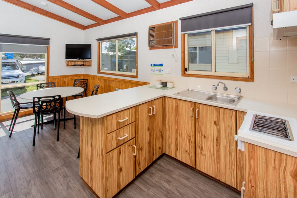 Two Bedroom Holiday Unit - Six Berth | Private kitchen | Fridge, microwave, coffee/tea maker, electric kettle