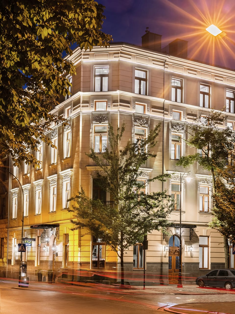 Front of property - evening/night