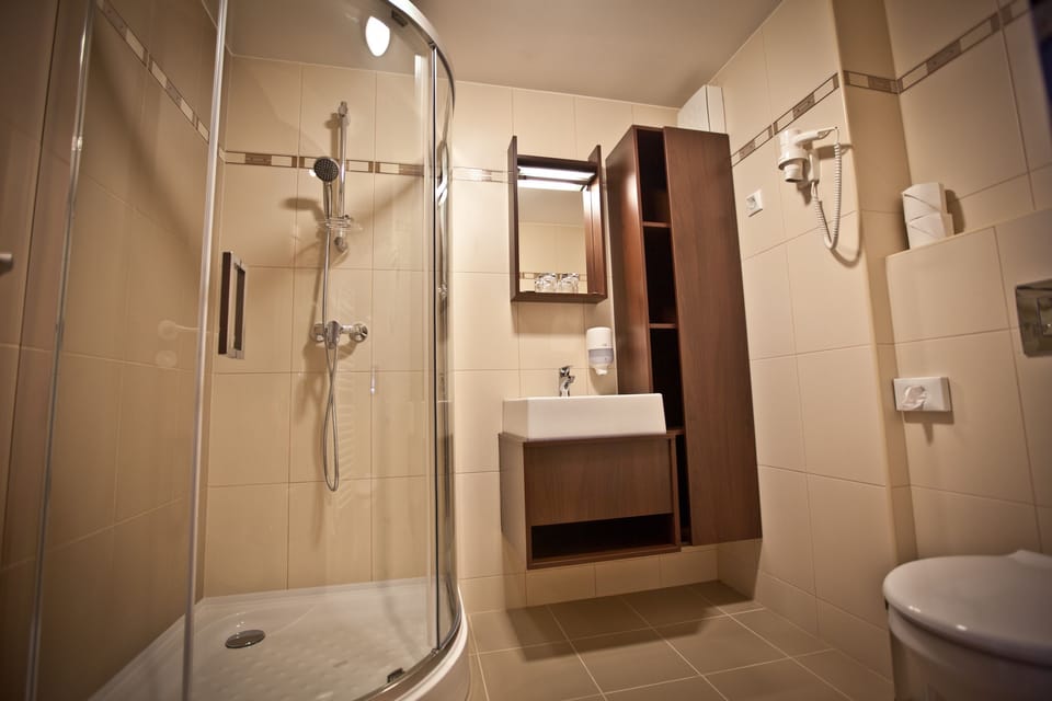 Comfort Room | Bathroom | Shower, hair dryer, bathrobes, towels