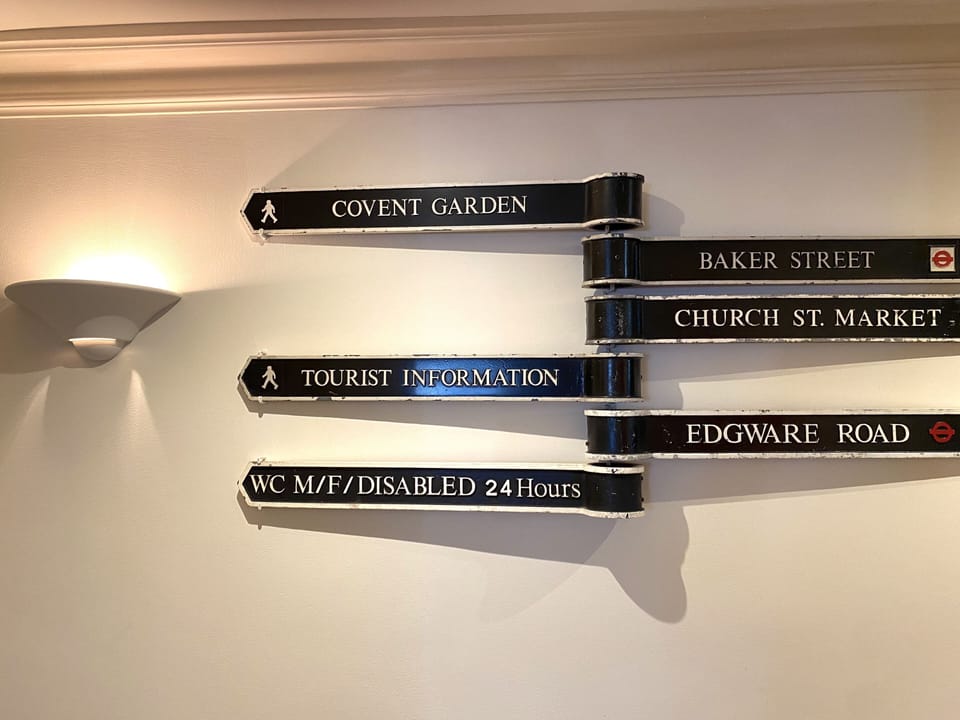 Direction signs that used to dot London streets