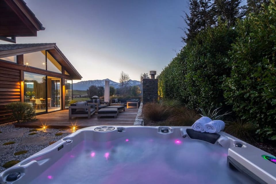 Luxurious 6 person spa pool - the perfect way to relax after a day on the local biking trails.