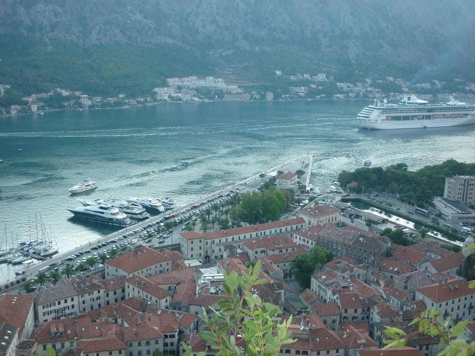 Rooftops of Kotor viewed from the city walls.