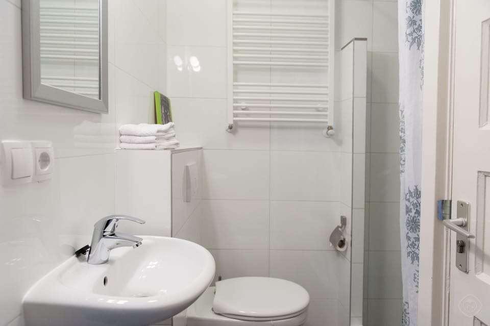 Classic Apartment | Bathroom | Shower, hair dryer