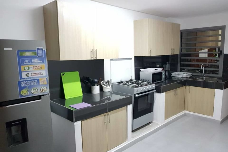 Comfort Penthouse | Private kitchen | Fridge, microwave, oven, stovetop