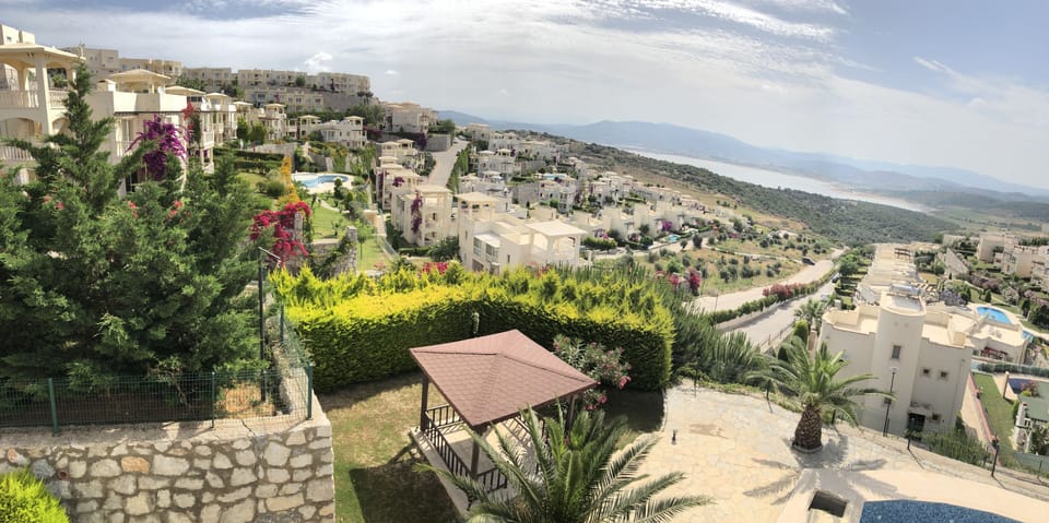Spectacular view from the roof terrace