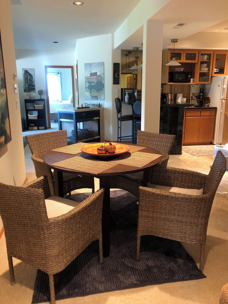 Dining room and kitchenette