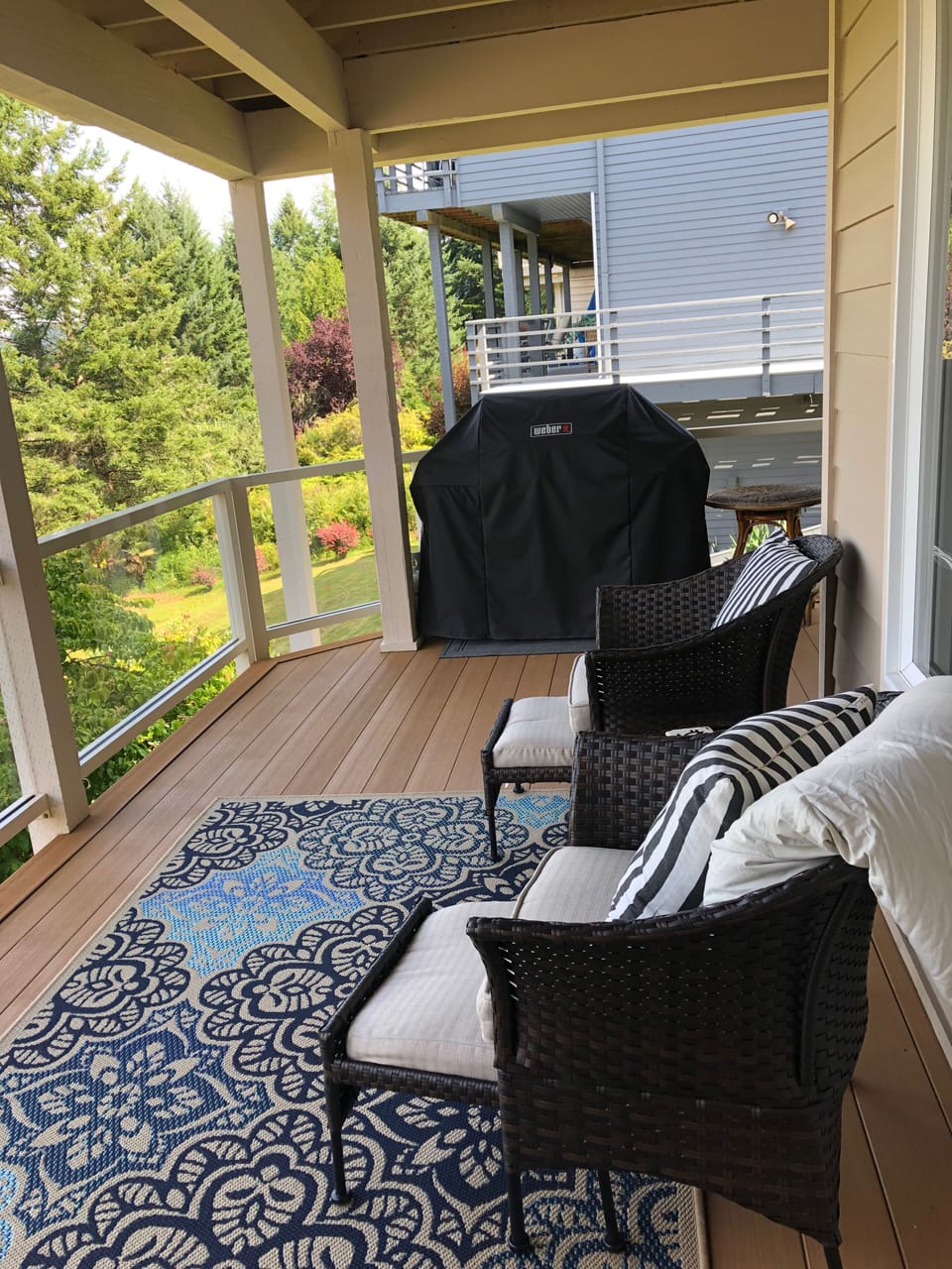 Wrap around deck with bbq