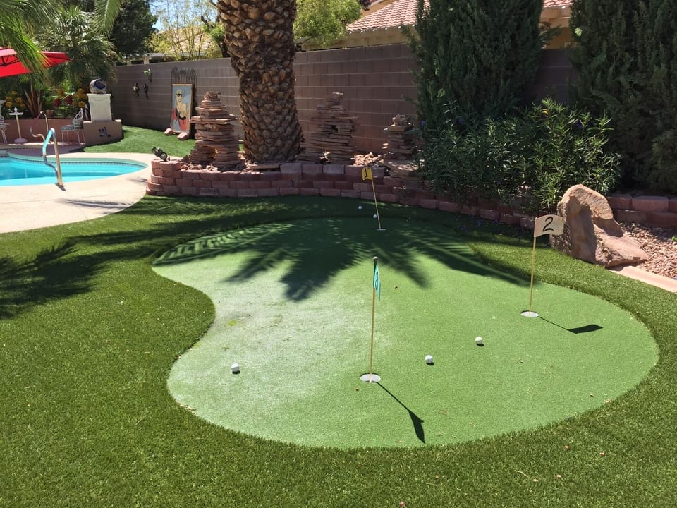 Practice your putting, and then have a swim!