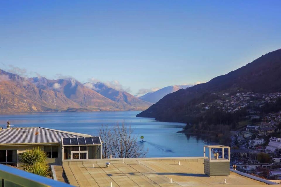 Private balcony with views of Queenstown Bay, Lake Wakatipu and Skyline