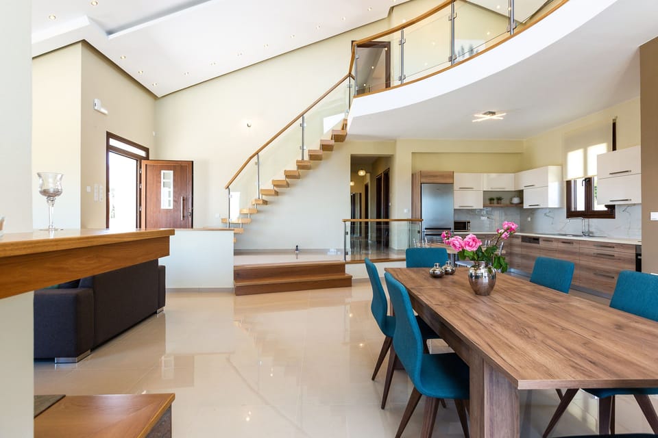 The beautiful interior is designed with modern style and care!