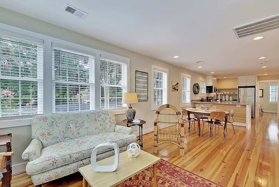 The open floor plan offers plenty of room for everyone.