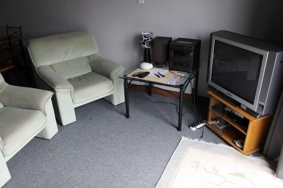 T.V and armchairs