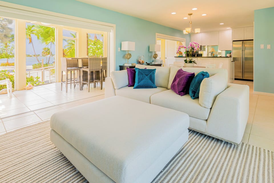 Close up view of the living area.