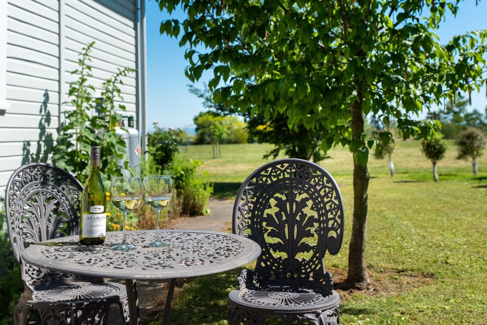 Rural outlook from a sheltered nook. 