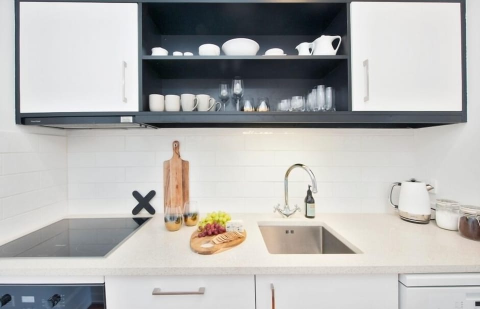 Well stocked kitchen, European appliances