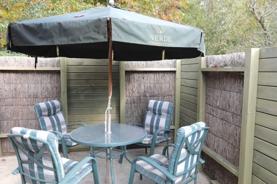Sheltered patio area