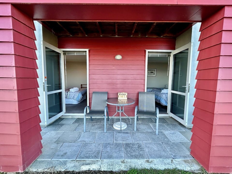 Covered outdoor patio area.