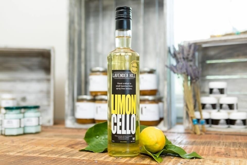Limoncello hand harvested from our lemons