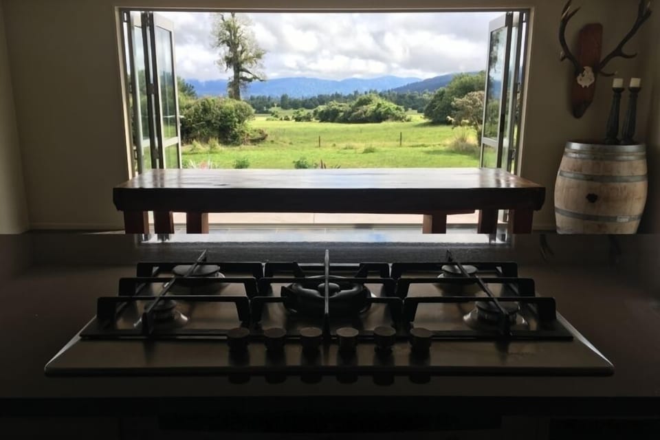 Looking to deck from kitchen