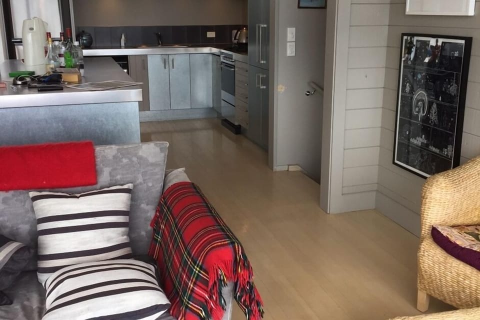 Main living area and kitchen