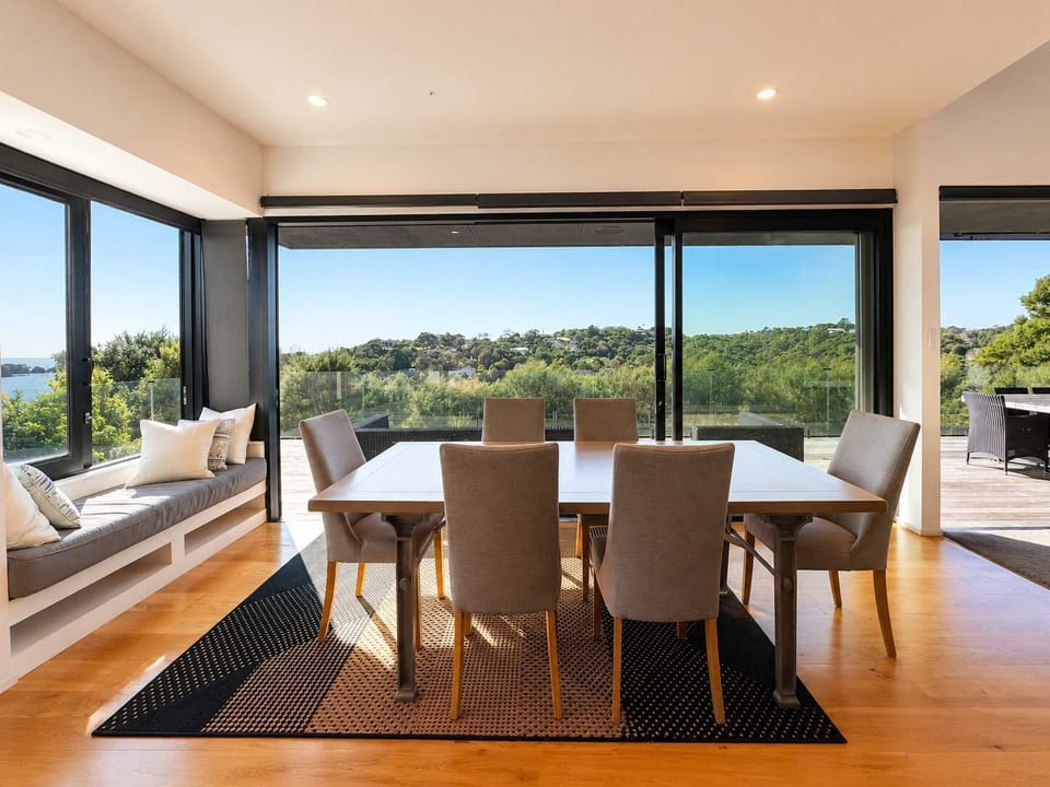 Dining area with scenic views.