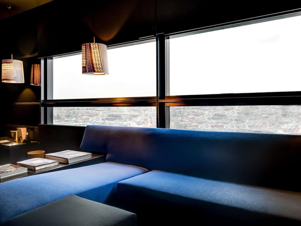 Black Deluxe Suite (Danube Canal View), King Bed | Premium bedding, minibar, in-room safe, individually decorated