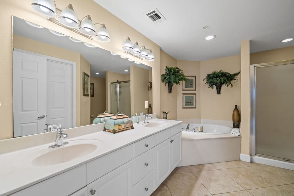 Primary Bathroom with Walk-In Shower and Garden Tub