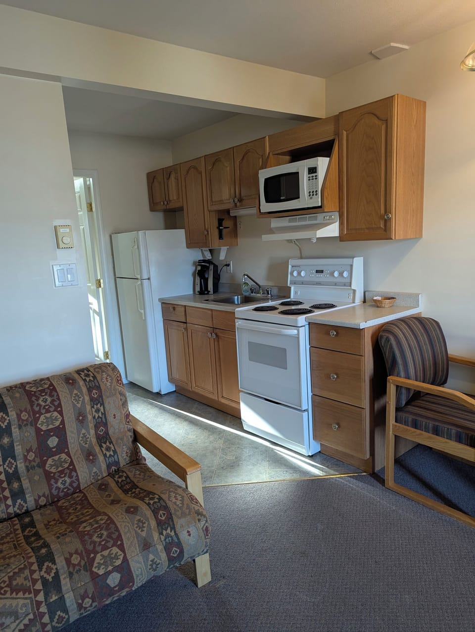 Basic Suite | Private kitchen | Coffee/tea maker, microwave