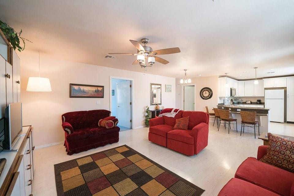 Relax in an open, inviting great room with plenty of space to spread out and enjoy every moment at Gila Valley Cottage.
