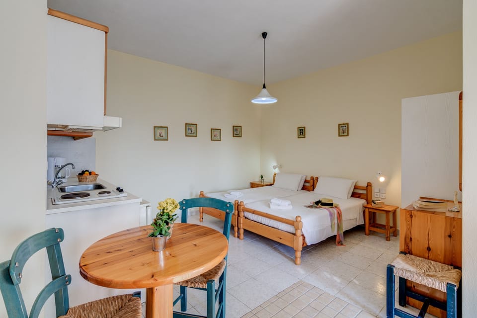 Ikaros studio with 2 single beds