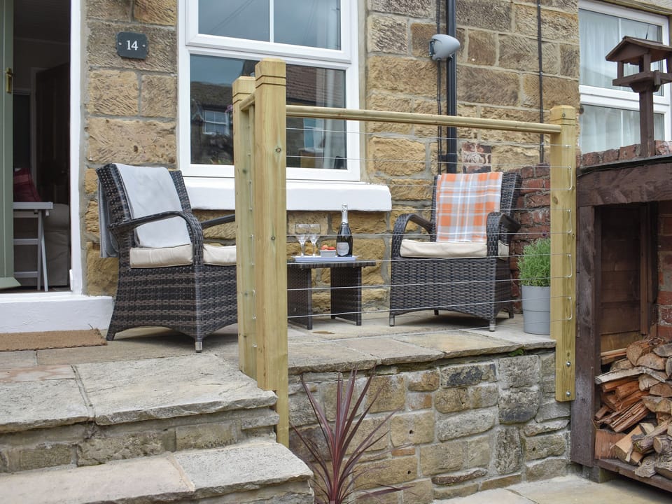 Stone flagged patio area | Elizabeth Cottage, Hinderwell, near Whitby 