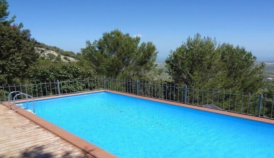 Private heated pool in secluded position with amazing sea views