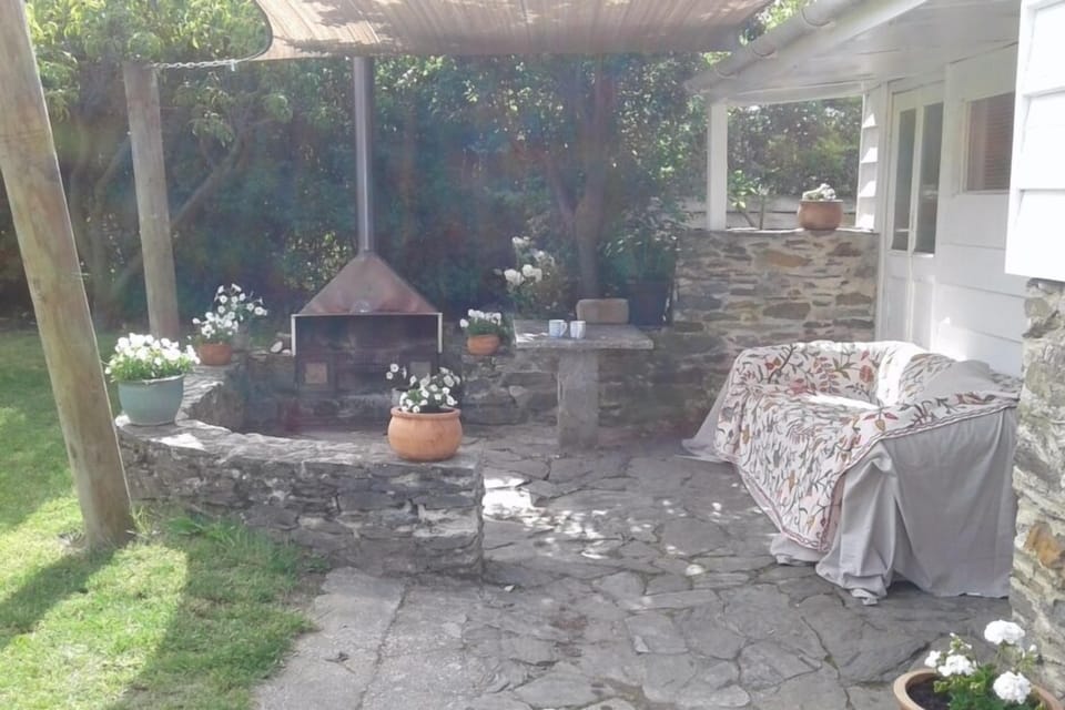 Outdoors area to the back of the house
