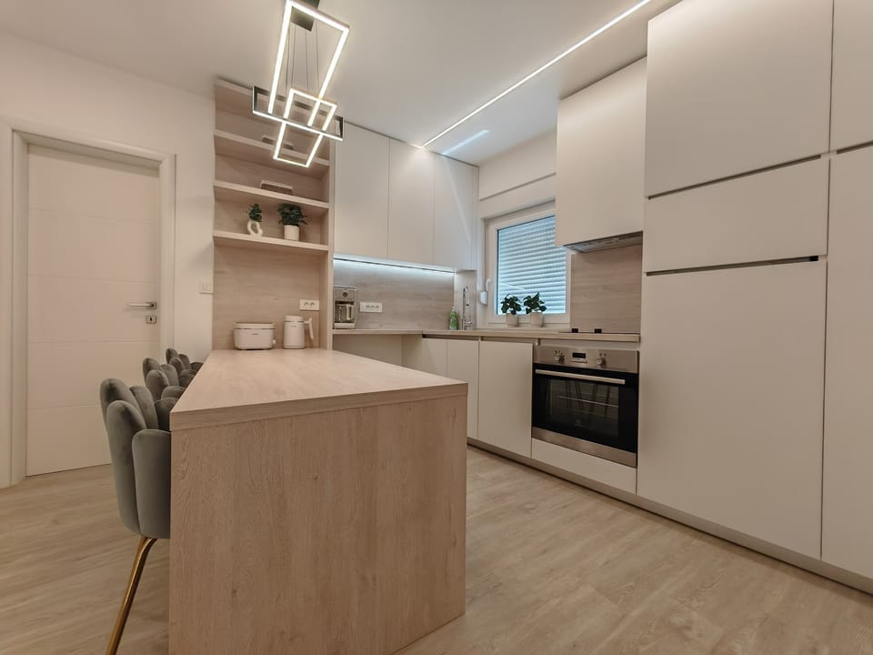 Apartment (A1) | Private kitchen | Fridge, oven, stovetop, dishwasher