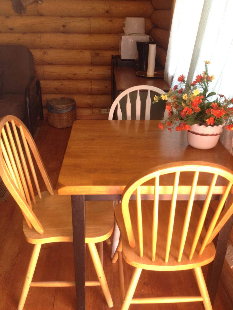 Dining with a view from the Elk Cabin.
