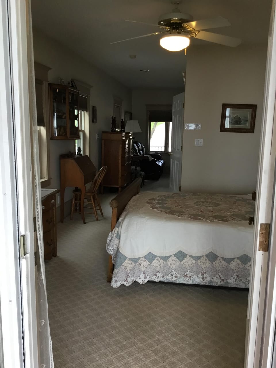 From the porch into the porch bedroom 
