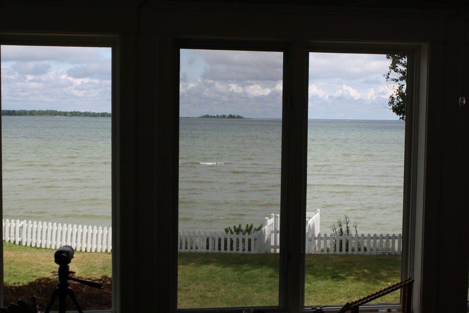 Looking from the porch to Bird Cage Island