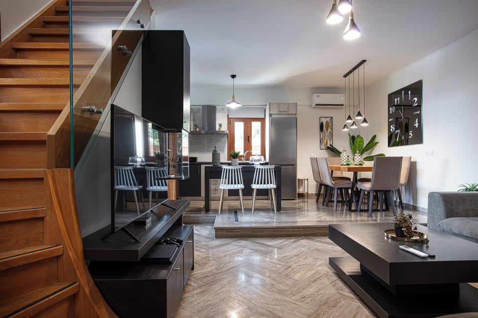 The two-storey, recently renovated property, covers 95 sq. m. In total.