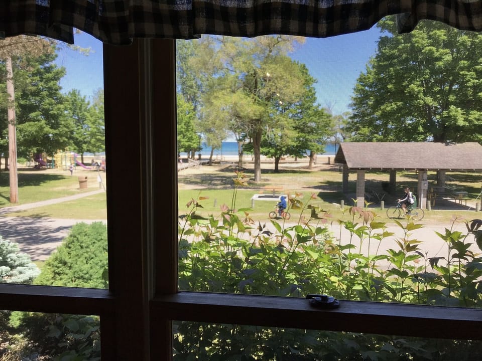 View from kitchen. 
