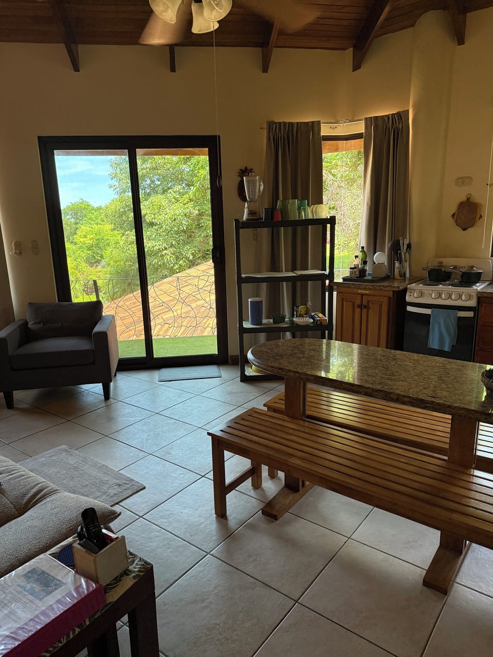 View from the hallway looking out of the Villa