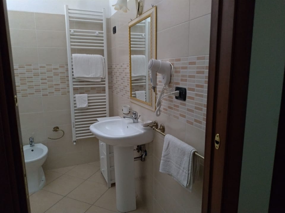 Deluxe Double or Twin Room, 2 Twin Beds (Rosa) | Bathroom | Shower, hair dryer, bathrobes, bidet