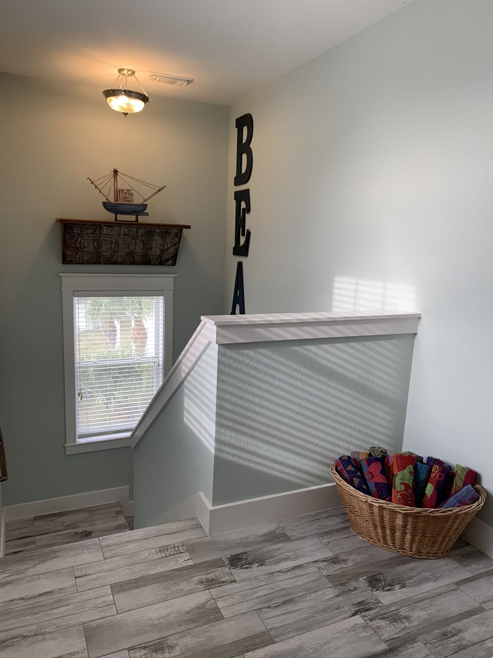 Fun coastal decorations accent our home, plus we provide beach towels, too!