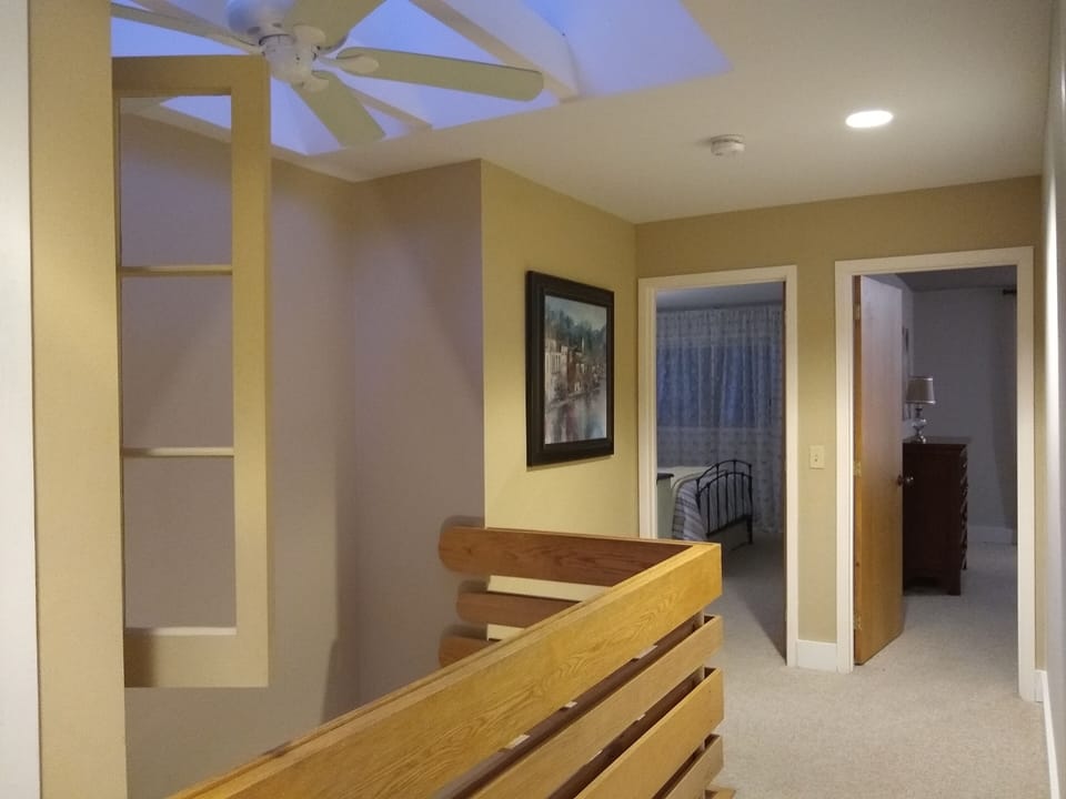 Second floor landing, Master and Guest bedroom doorways