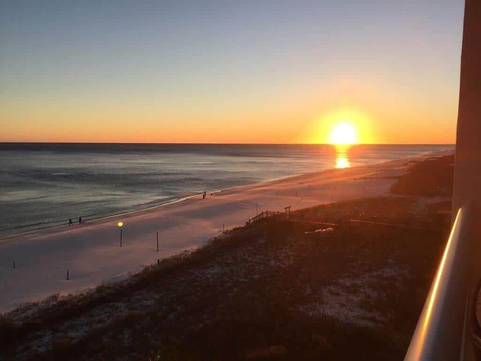Balcony sunset view