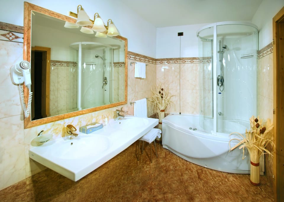 Free toiletries, hair dryer, towels