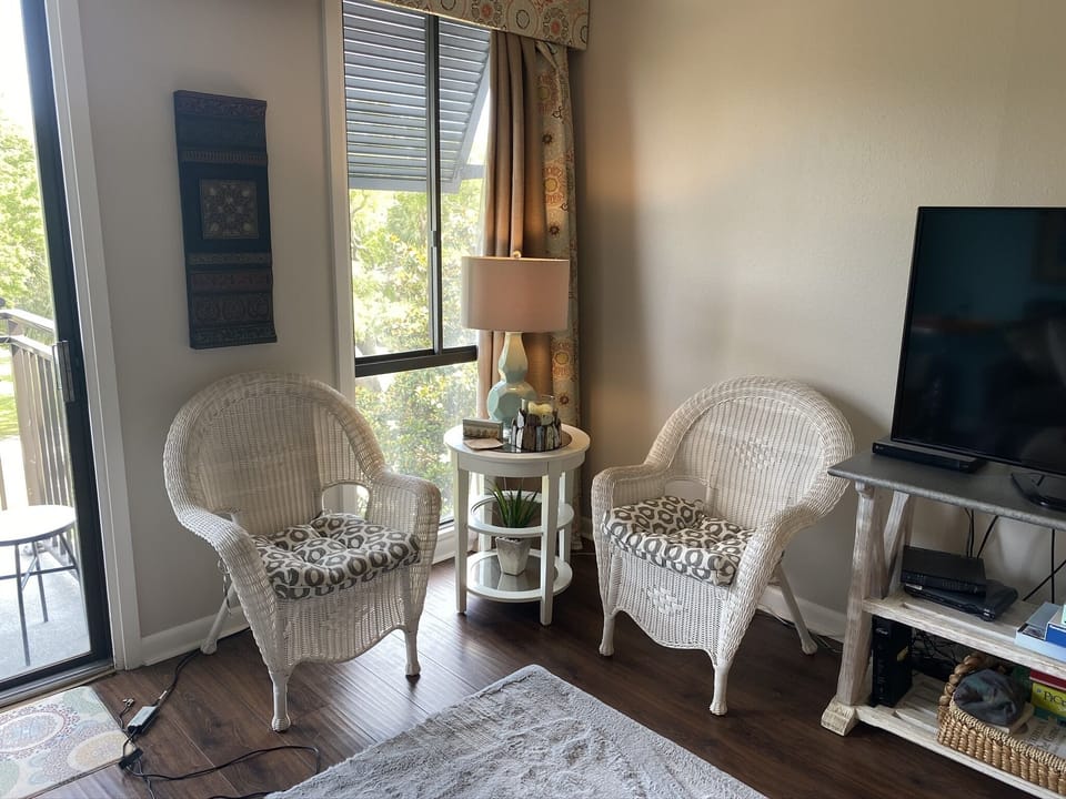 Nice reading nook in living room!