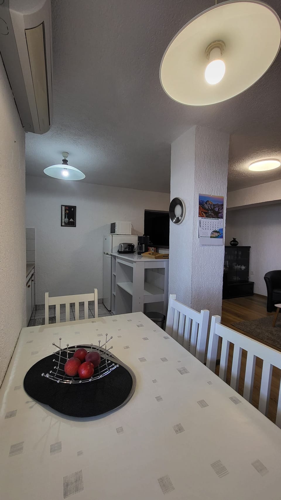 Apartment (A1) | Private kitchen | Fridge, microwave, stovetop, coffee/tea maker
